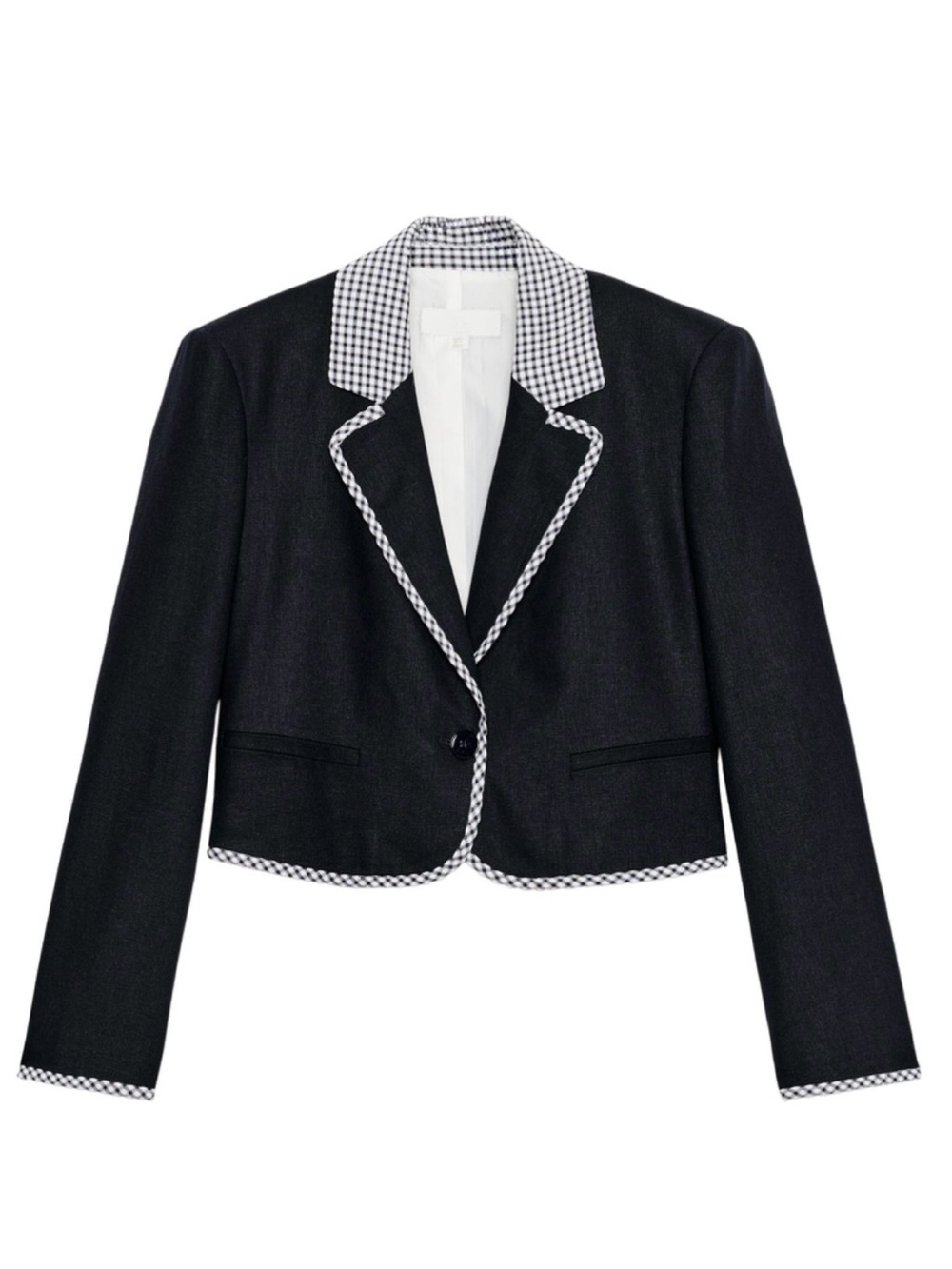 Zara gingham linen jacket